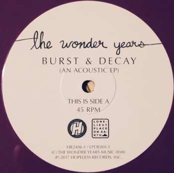 LP The Wonder Years: Burst & Decay (An Acoustic EP) LTD | CLR 268823