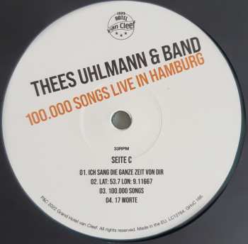 3LP Thees Uhlmann & Band: 100.000 Songs Live In Hamburg LTD | CLR 406770