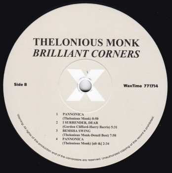 LP Thelonious Monk: Brilliant Corners LTD 61014