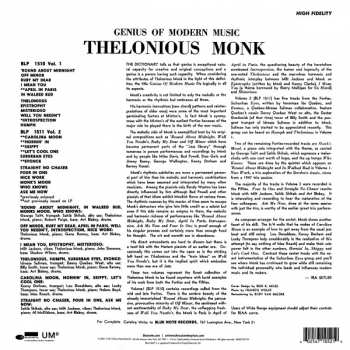 LP Thelonious Monk: Genius Of Modern Music Volume 2 288463