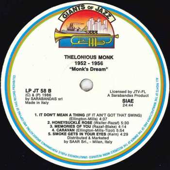 LP Thelonious Monk: Monk's Dream LTD 405084