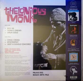 LP Thelonious Monk: Palais Des Beaux-Arts 1963 LTD 362802