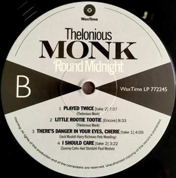 LP Thelonious Monk: 'Round Midnight LTD 133430