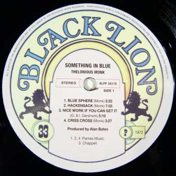 LP Thelonious Monk: Something In Blue LTD 74695