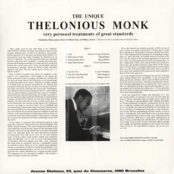 LP Thelonious Monk: The Unique Thelonious Monk