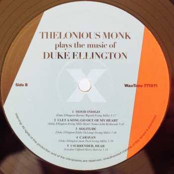 LP Thelonious Monk: Thelonious Monk Plays The Music Of Duke Ellington LTD 289187