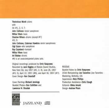 CD Thelonious Monk: Thelonious Monk With John Coltrane 403652