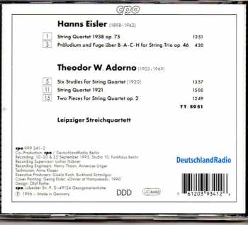 CD Theodor W. Adorno: Works For String Quartet 180904