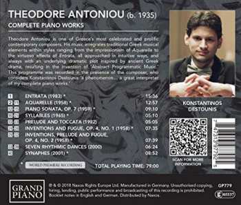 CD Theodore Antoniou: Antoniou: Complete Piano Works 373221