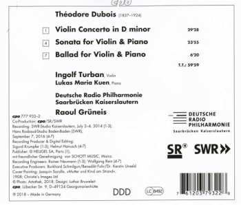 CD Théodore Dubois: Violin Concerto 114119