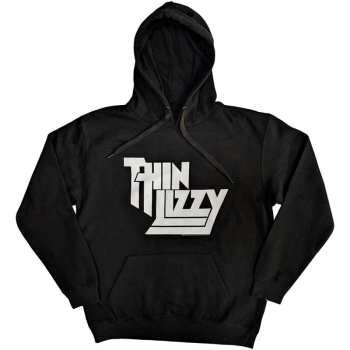 Merch Thin Lizzy: Thin Lizzy Unisex Pullover Hoodie: Stacked Logo (medium) Black