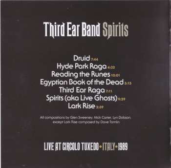 CD Third Ear Band: Spirits (Live At Circolo Tuxedo•Italy•1989) 299074
