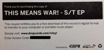 EP This Means War!: This Means War! CLR 413530