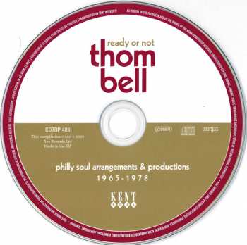 CD Thom Bell: Ready Or Not (Thom Bell Philly Soul Arrangements & Productions 1965-1978) 122814