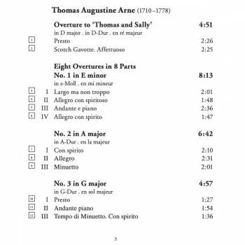 CD Thomas Arne:  Overtures 351580