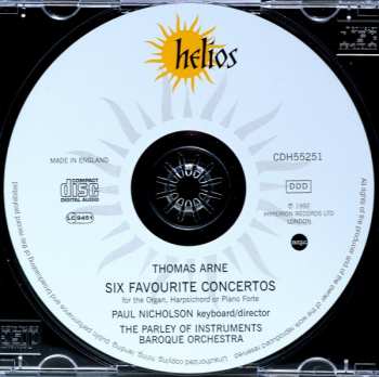 CD Thomas Arne: Six Favourite Concertos 330448