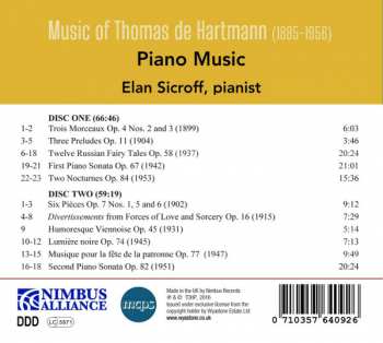 2CD Thomas De Hartmann: The Piano Music Of Thomas de Hartmann 303179