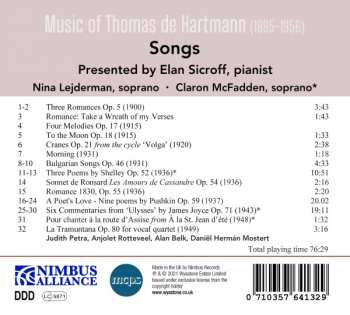 CD Thomas De Hartmann: The Songs Of Thomas de Hartmann 314297