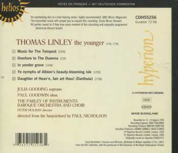 CD Thomas Linley (The Younger): Music For The Tempest / Overture To The Duenna / Three Cantatas 366201