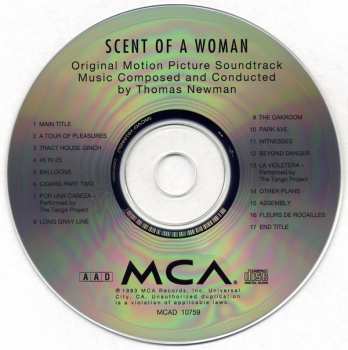 CD Thomas Newman: Scent Of A Woman (Original Motion Picture Soundtrack) 44038