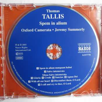 CD Thomas Tallis: Spem In Alium • Missa Salve Intemerata 477176