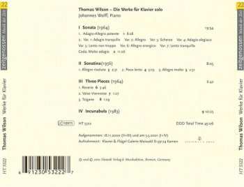 CD Thomas Wilson: Die Werke Für Klavier Solo 401172
