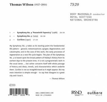 CD Thomas Wilson: Symphonies Nos. 3 & 4 438401