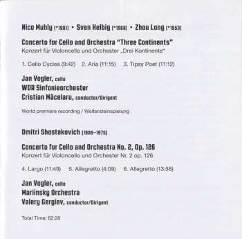 CD Nico Muhly: "Three Continents" Cello Concerto / Cello Concerto No. 2 24325