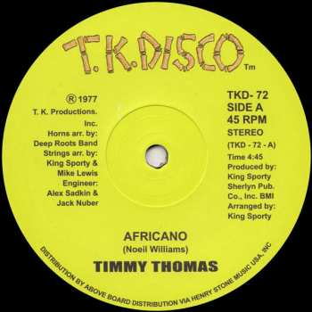 Album Timmy Thomas: Africano / Funky Me / Why Can't We Live Together