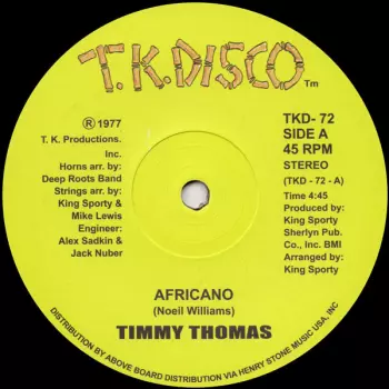 Timmy Thomas: Africano / Funky Me / Why Can't We Live Together