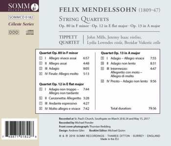 CD Tippett Quartet: String Quartets Op. 80, Opp. 12 & 13 115100
