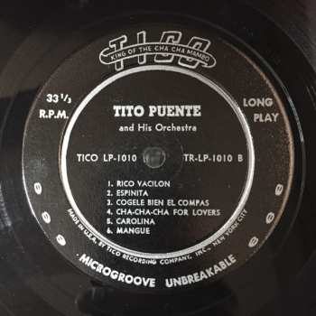 LP Tito Puente And His Orchestra: Dance The Cha Cha Cha