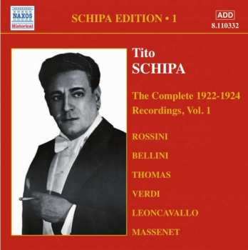 Album Tito Schipa: The Complete 1922-1924 Recordings, Vol. 1