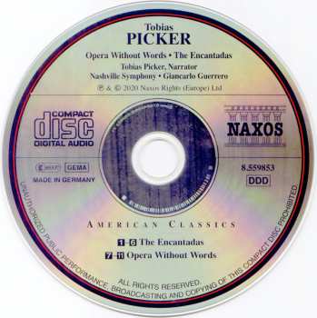 CD Tobias Picker: Opera Without Words • The Encantadas 314068