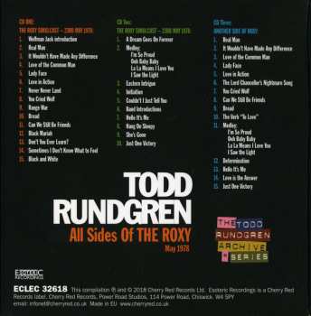 3CD Todd Rundgren: All Sides Of The Roxy - May 1978 252473