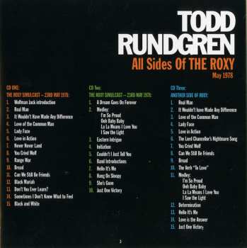 3CD Todd Rundgren: All Sides Of The Roxy - May 1978 252473