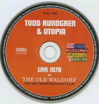 2CD Todd Rundgren: Live At The Old Waldorf 272142