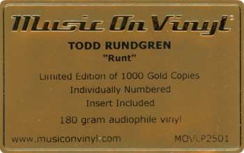 LP Todd Rundgren: Runt  LTD | NUM | CLR 235733