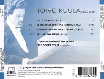 CD Toivo Kuula: Festive March/ South Ostrobothnian Suites 1 & 2/ Prelude And Fugue 115336