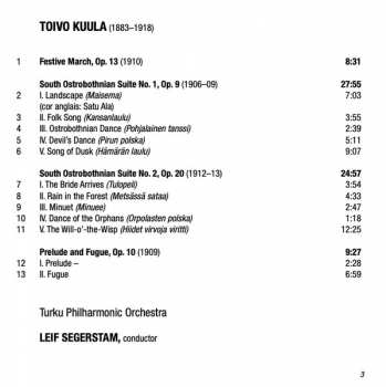 CD Toivo Kuula: Festive March/ South Ostrobothnian Suites 1 & 2/ Prelude And Fugue 115336