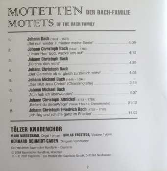 CD Tölzer Knabenchor: Motetten Der Bach-Familie = Motets Of The Bach-Family 148270