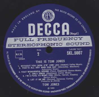 LP Tom Jones: This Is Tom Jones 188202