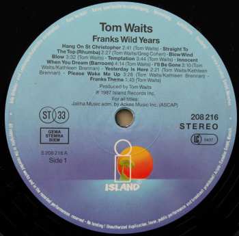 LP Tom Waits: Franks Wild Years