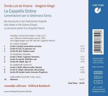 CD Tomás Luis De Victoria: Lamentazioni Per La Settimana Santa 318812