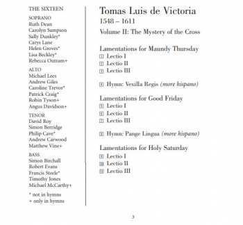 CD Tomás Luis De Victoria: Volume II: The Mystery Of The Cross 326031