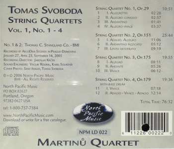 CD Martinů Quartet:  String Quartets - Vol. 1, No. 1 - 4