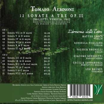 CD Tomaso Albinoni: 12 Sonate A Tre Op. III [Balletti, Venezia, 1701] 404089
