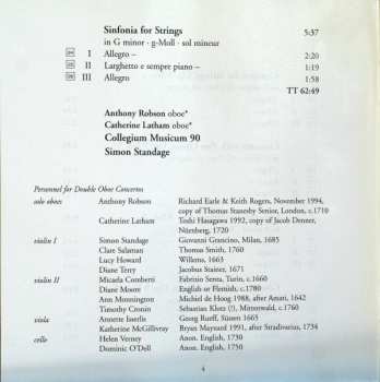 CD Tomaso Albinoni: Double Oboe Concertos & String Concertos - Volume I 330701