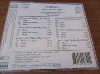 CD Tomaso Albinoni: Oboe Concerti Op. 9, Nos. 2, 3, 5, 8, 9 & 11 446888