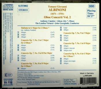 CD Tomaso Albinoni: Oboe Concerti Vol. 2 271720